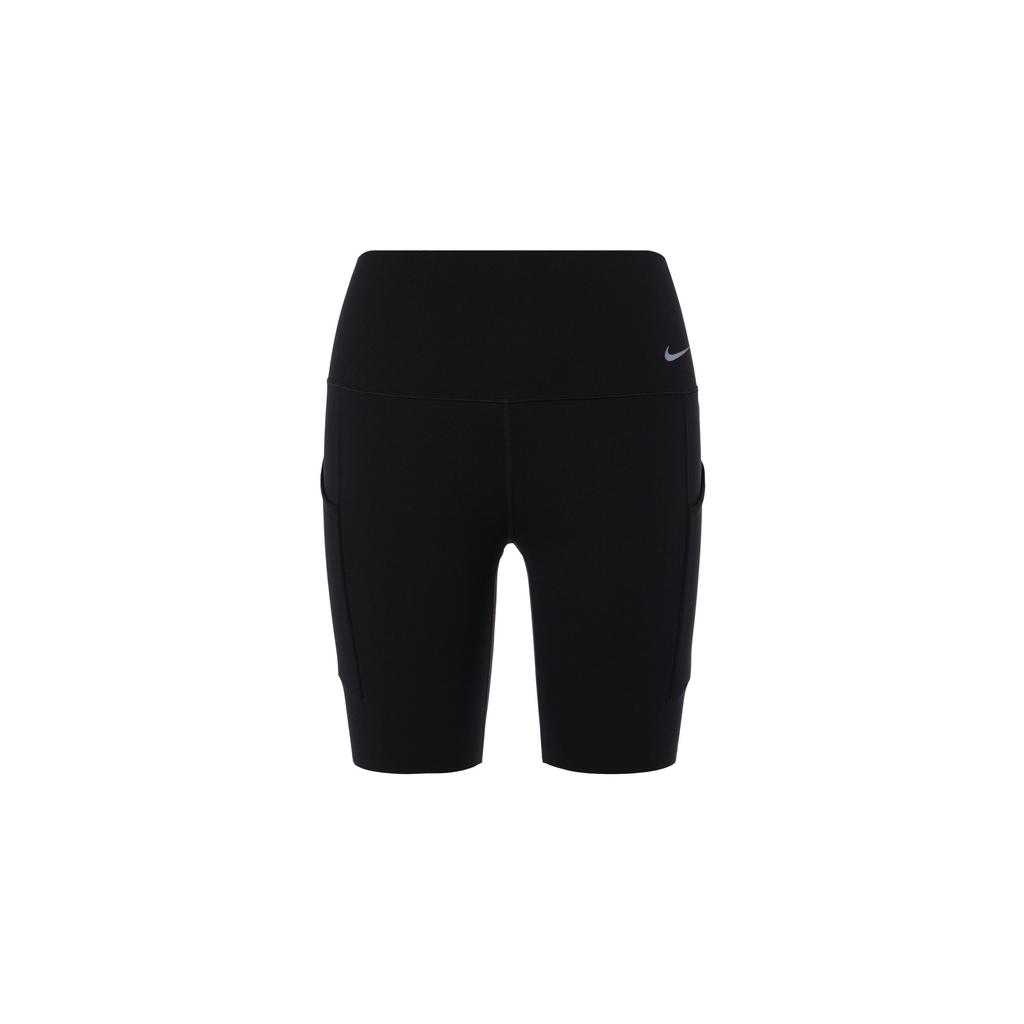 Nike Spodenki rowerowe damskie z wysokim stanem, jednolity kolor, czarne DQ5995-010