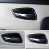 2Pcs Carbon Fiber Two Door Car Interior Handle Cover Decals Trim Door Bowl Stickers for BMW E92 E93 3 Series 2005-12 Accessories
