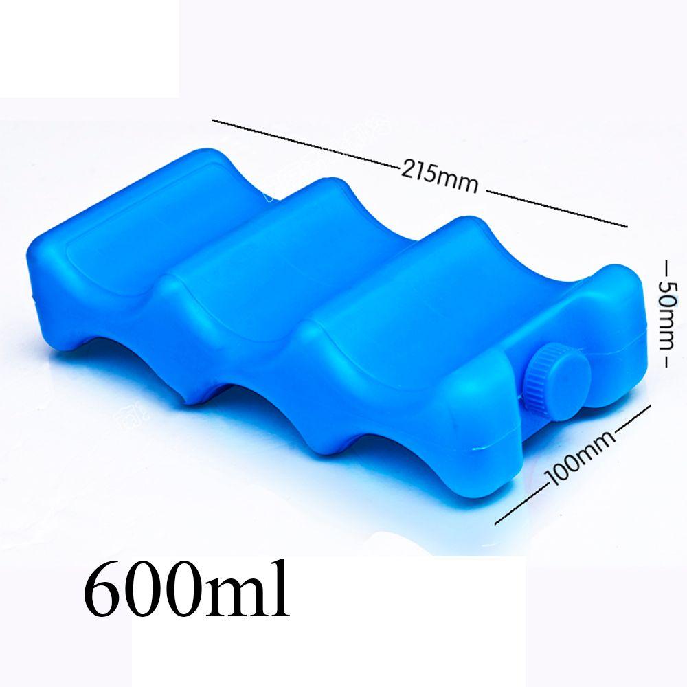 600ml Blue Gel Freezer Ice Blocks Reusable Cool Cooler Pack Bag Water Injection Picnic Travel Lunch Box Fresh Food Storage
