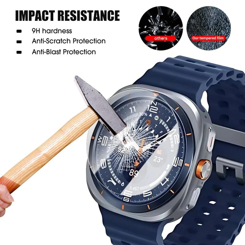 Tempered Glass Film For Samsung Galaxy Watch Ultra/8/7/6/5/4 44/40mm Quick Pasting Protective Screen Film Watch 8 Classic 46mm