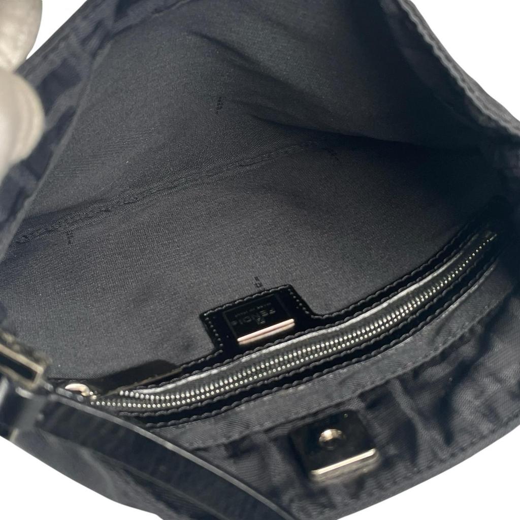 Fendi Zucca Handbag Black Women Used