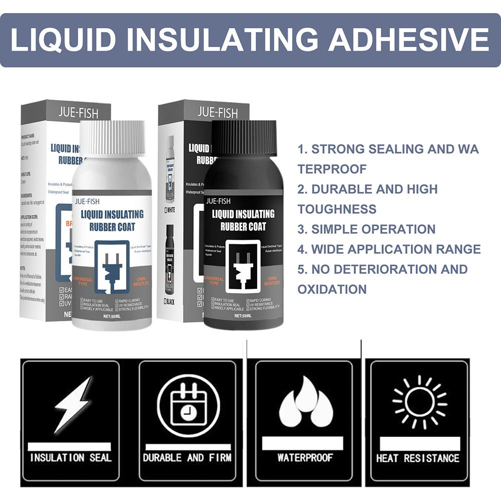 30/50ml Liquid Insulating Rubber Coat Waterproof Super Glue Insulation Sealant Liquid Tape Paste Pegamento Extra Fuerte Sealant