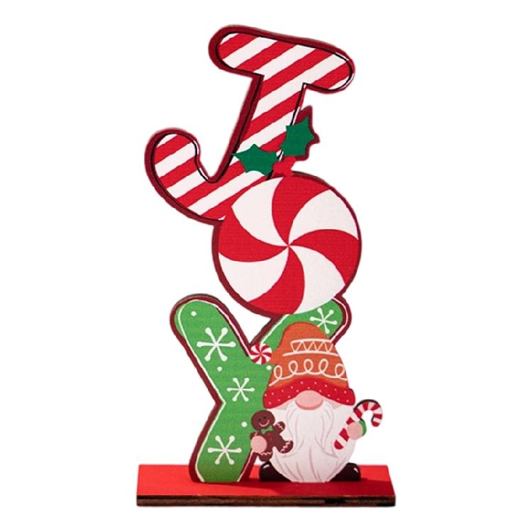 Classical Wooden Gingerbreads Man Rudolph Reindeers Christmas Figurines Paint Safe Family Friendly Decors