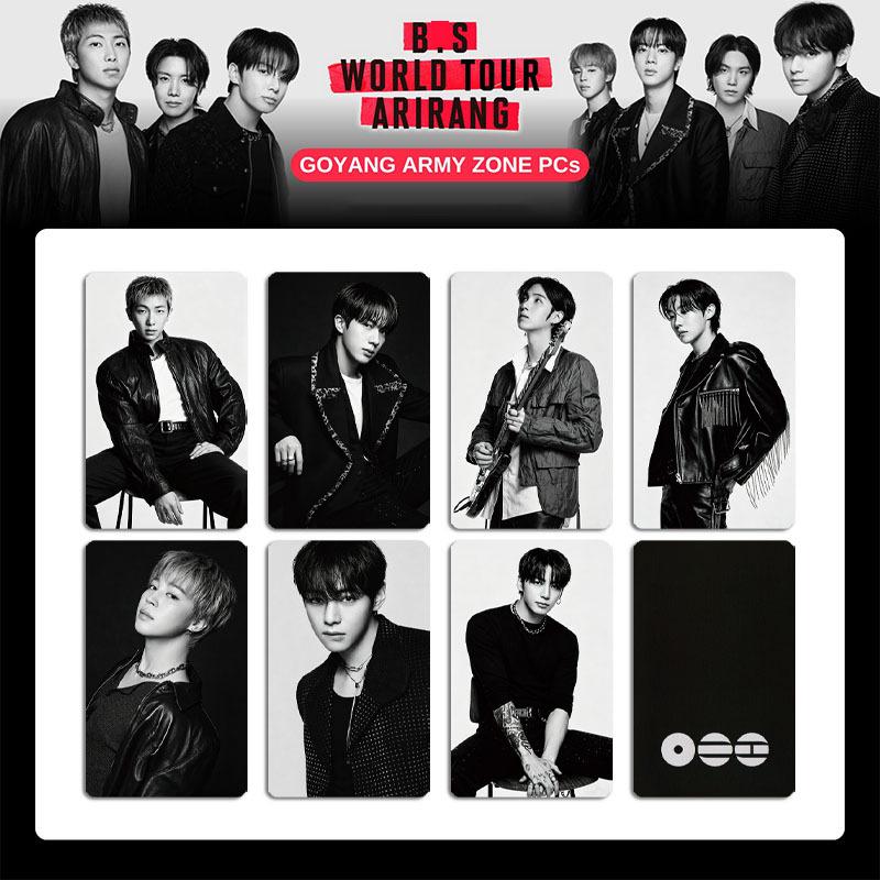 7 Stück/8 Stück BTS Arirang Welttournee Fotokarten Lomo Karten Kpop Bangtan Jungen Mitgliedsfotokarten für Sammler Fans