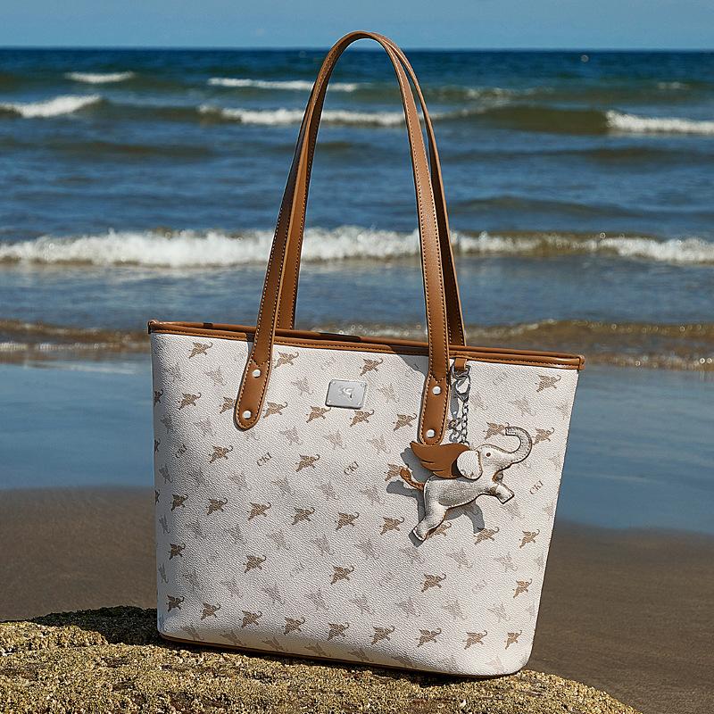 Spring Large Tote Bag Flying Elephant Printing Large Capacity Shoulder Bag Design Copyright Premium Handbag
