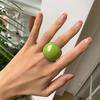 Trendy Big Round Acrylic Resin Rings Boho Punk Geometric Candy Color Finger Ring Korean Fashion Jewelry For Girls Gift