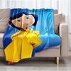 Coraline Theme Printed Blanket - Perfect for Couch, Bed, Travel & Outdoor Use | Machine Washable, Cozy & Durable.