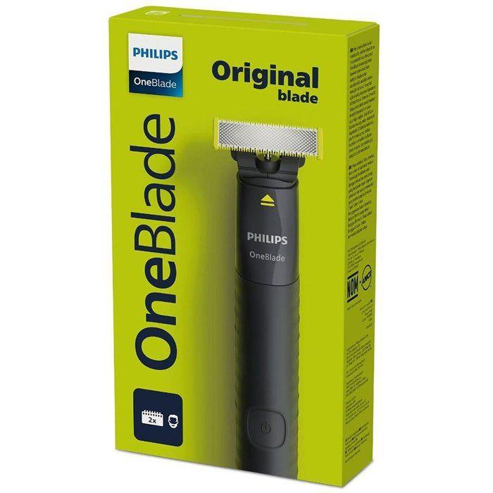Barbeador elétrico - PHILIPS - OneBlade - Lâmina de dupla ação - Pentes incluídos - Autonomia de 30 min