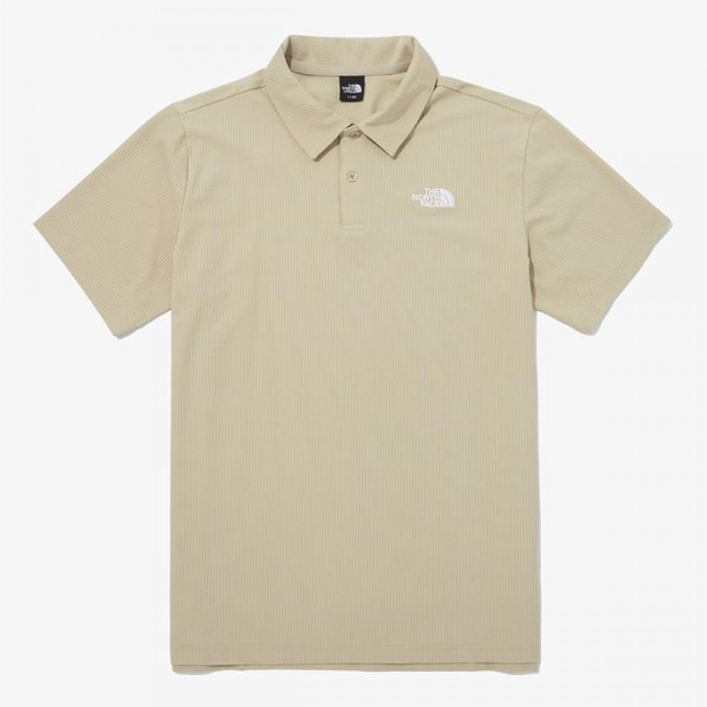 The North Face Men S Ice Field Short Sleeve Polo Nt7pq06c BEIGE/110