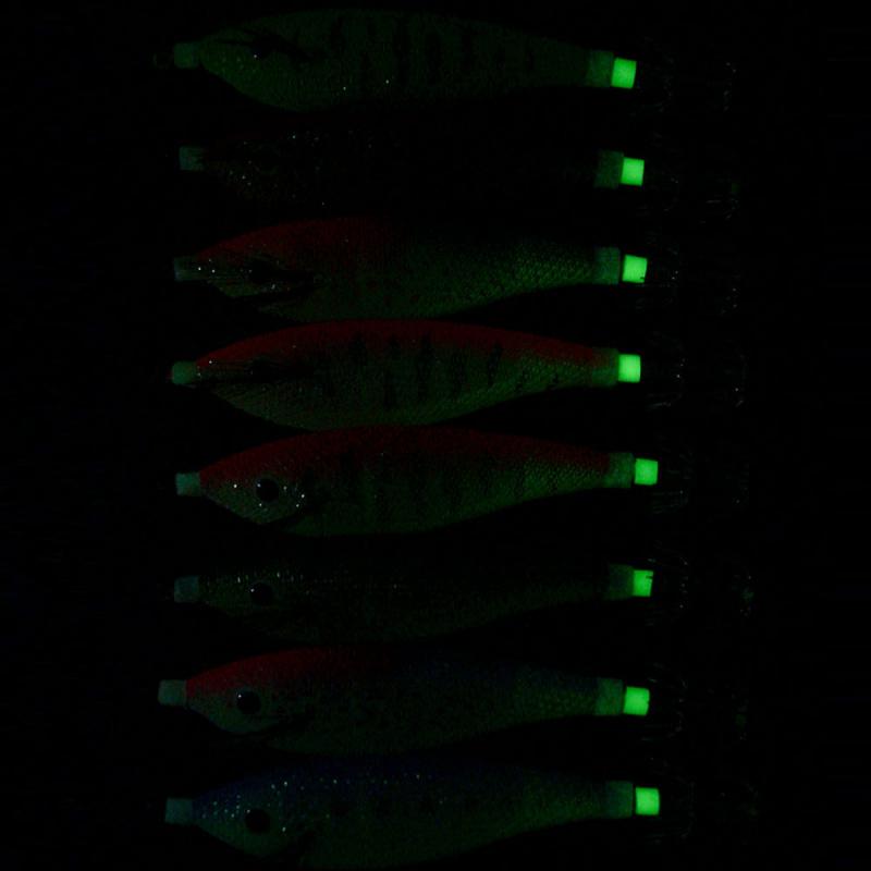 Luminous Wooden Shrimp Lure11CM13GSet of Universal Squid Hooks for Saltwater and Freshwater Fishing Hard Bait Fishing Lure