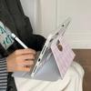 Pink Grid Miffy Tablet Case IPad Air 7/6 Mini Rotating Stand Pro Pencil Holder