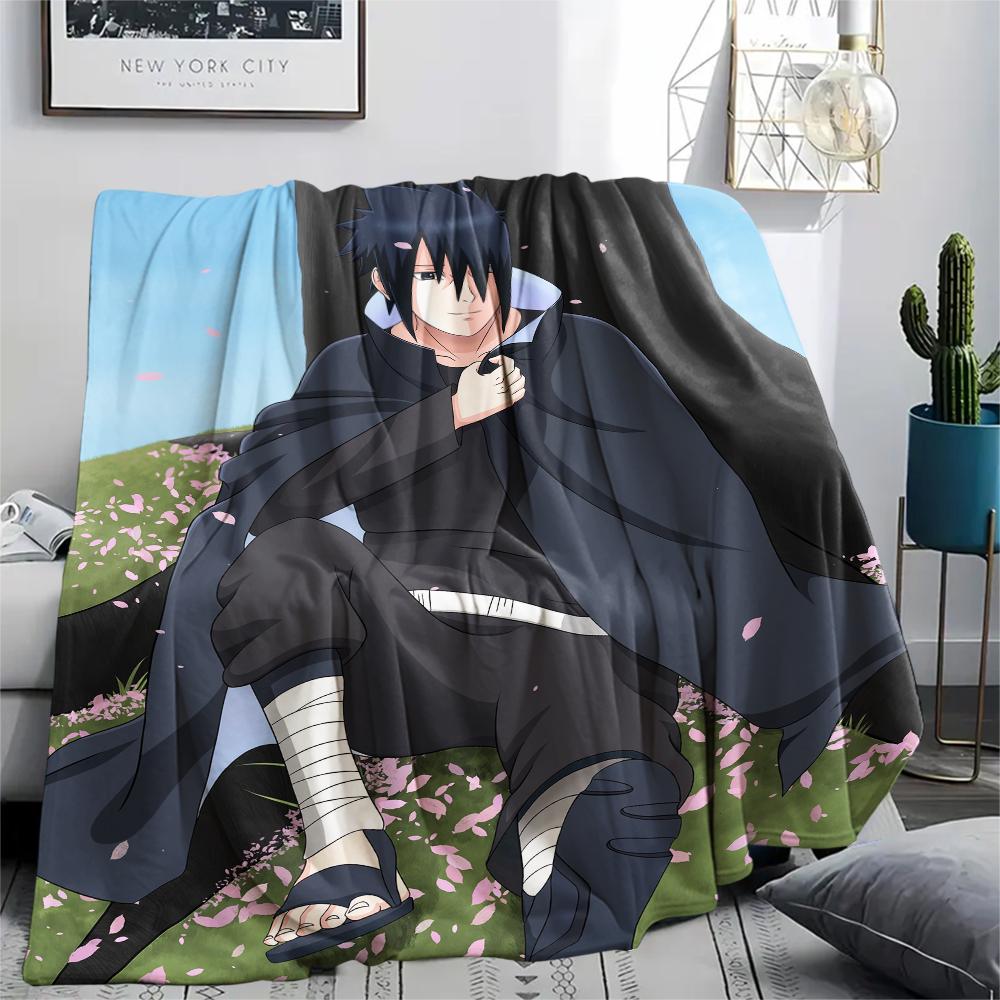 Sasuke Naruto pattern Flannel Blanket, High quality Comfortable for All Seasons, Home Decor, Warmth and Comfort, Perfect for Gifts.