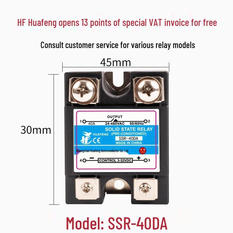 Releu cu stare solidă monofazat SSR-40DA Control DC/AC MGR-1D4840