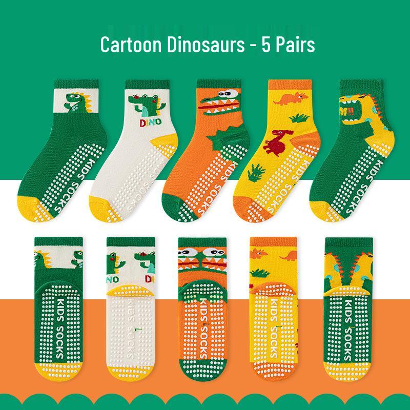 Trendy Anti-slip Mid-calf Socks for Men, Women, and Children - Ideal for Home, Indoor, Sports, and Trampoline Activities