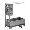 Kitchen Sink Drain Rack Sponge Holder with Soap Dispenser and Towel Bar Space Saving Design for Clean Kitchens
