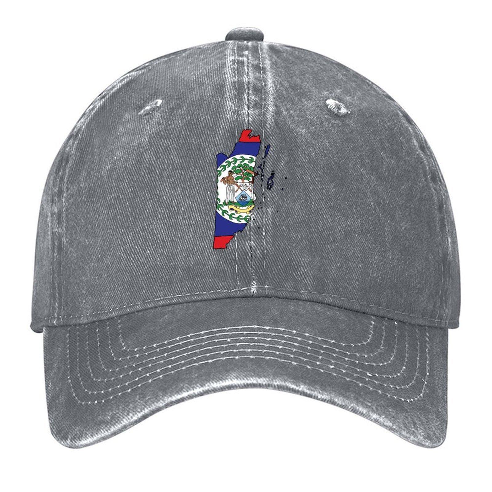 Belize country shape flag Baseball Cap Anime Hat beach hat winter hats for men Bobble Hat Girl Mens