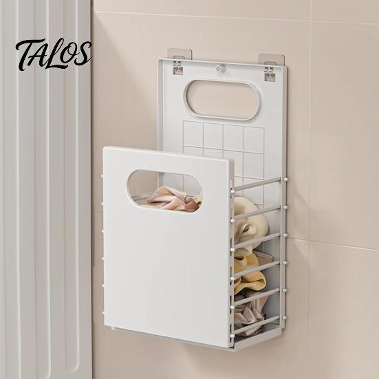 Bathroom Organizer for Dirty Clothes Wall Mounted Laundry Hamper, Breathable Large Capacity Container, Foldable Durable Plastic Hamper Space