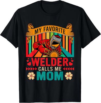 Vintage My Favorite Welder Calls Me Mom Happy Mother_s Day T- Shirt