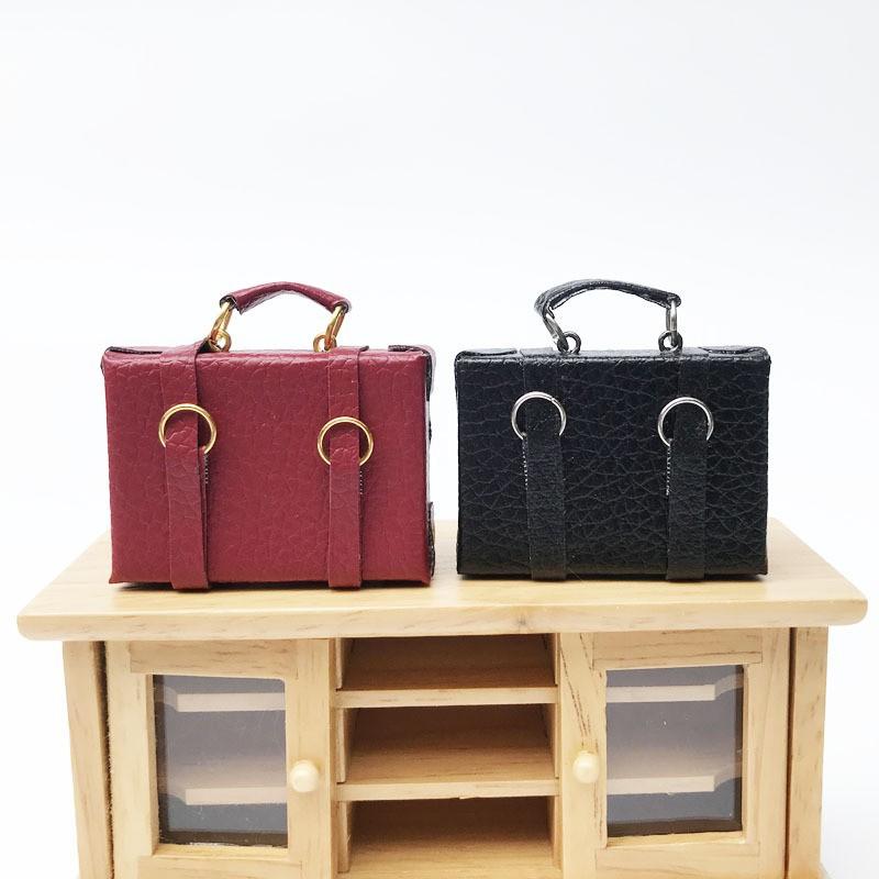 1 Stück 1:12 Maßstab Miniatur Puppenhaus Retro Lederbox Aktentasche Koffer Modell Spielzeug Dekoration Für Puppenhaus Zubehör