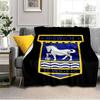 FC Ipswich Crest Blanket Lightweight Ideal Bedding Blanket Perfect for Travel, Camping, Living Rooms, Offices, Sofas, Fan Christmas Gift
