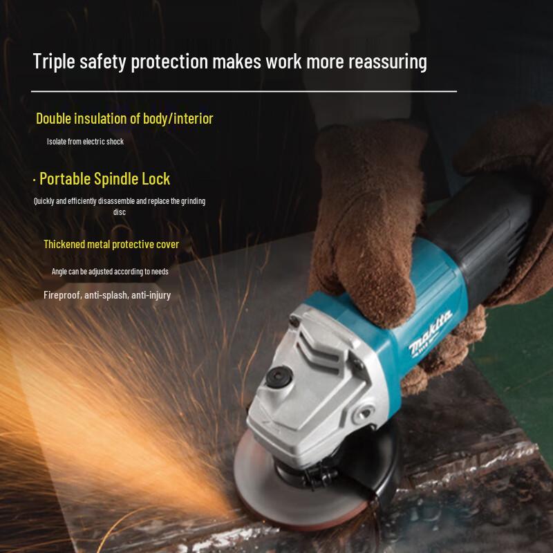 Makita Corded Angle Grinder CN plug (adapter included)