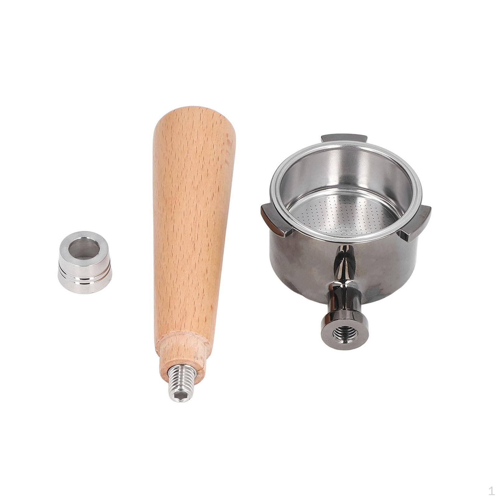 

Premium 51mm Espresso Portafilter with Wooden Handle and Alloy Basket for EC680 EC685 Machine