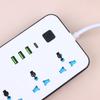 AB Fişli 2/3 Pinli Priz 1 Tip-C 3 USB Portlu 4 Yollu AC Priz 2/3/5M Uzatma Priz Şarj Edebilir Elektrik Priz