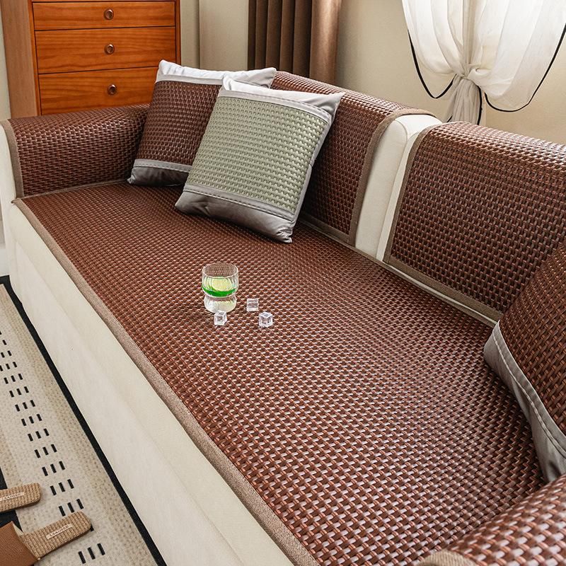 Chinese Summer Rattan Mat Sofa Cushion Non-Slip  New Sofa Mat Seat Cushion Advanced Feeling Ice Silk Cover Cloth Towel