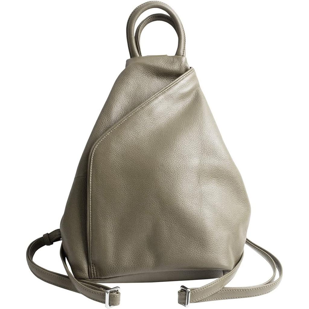 MALTA Women's Genuine Leather 3-Way Backpack, Compact, Small, Soft Cowhide Leather, Lightweight, Shoulder Bag, Crossbody Bag, Stylish, Perfect for