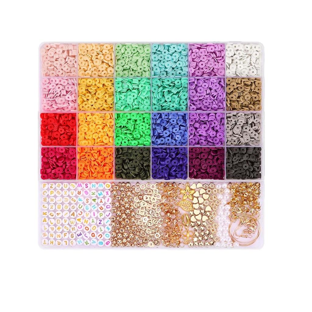 6000 штук глиняних намистин, браслет з м'якої глини, матеріал для DIY, матеріал для виготовлення ювелірних виробів, браслет дружби, святкові ручні подарунки