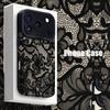 Blumen-Spitzenmuster Handyhülle geeignet für iPhone 17 16 15 14 13 12 11 Pro/Max/Plus sturzsicher und stoßfest Rückseite