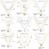 iF ME Fashion Butterfly Lock Heart Pendant Necklace Retro Multilayer Gold Silver Chain Choker for Women Accessories Jewelry
