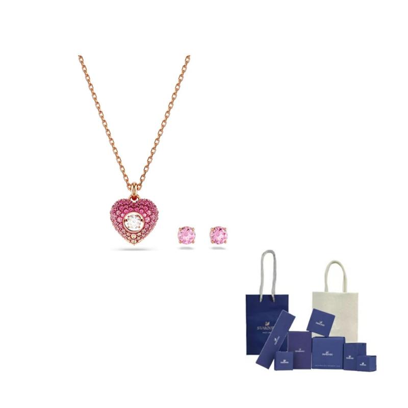 Swarovski Idyllia heart-pendant necklace F-Branded gift bag розового золота