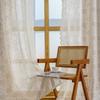 Französischer Spitzen-Transparenter Vorhang Weiß Luftige Fenstergardinen Schlafzimmer Wohnzimmer
