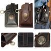 Easyonly Patent Outdoor Running Dual Mobile Phone Waist Bag Multi-functional Pu Leather Belt Waist Pack For Men