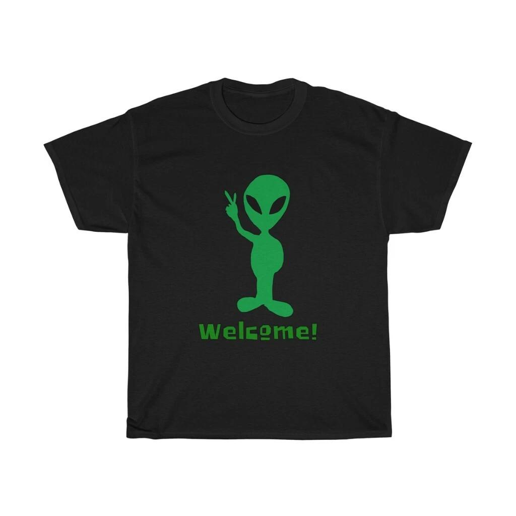 

Welcome Alien, Unisex Heavy Cotton T-shirt M
