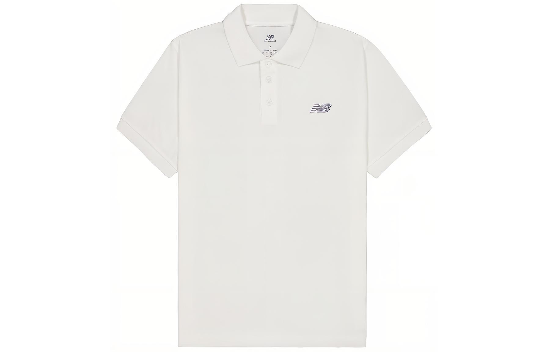 New Balance Polo Shirt Men s White MT41503-WT XXL