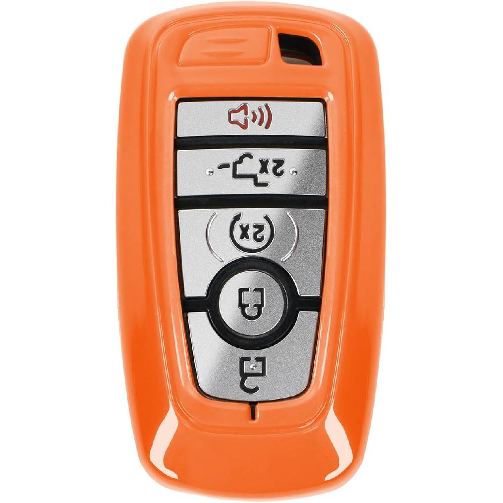 Hoolcar Key Fob Cover Case Key Holder Shell Remote Control Smart Key Fob Protector Compatible with 2018-2024 Ford F150 Explorer, 2021-2024 Ford