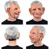 Halloween Mask Party Wrinkled Latex Mask Party Dress Up Supplies Christmas Grandfather Hat Mask Full Face Headgear Mask