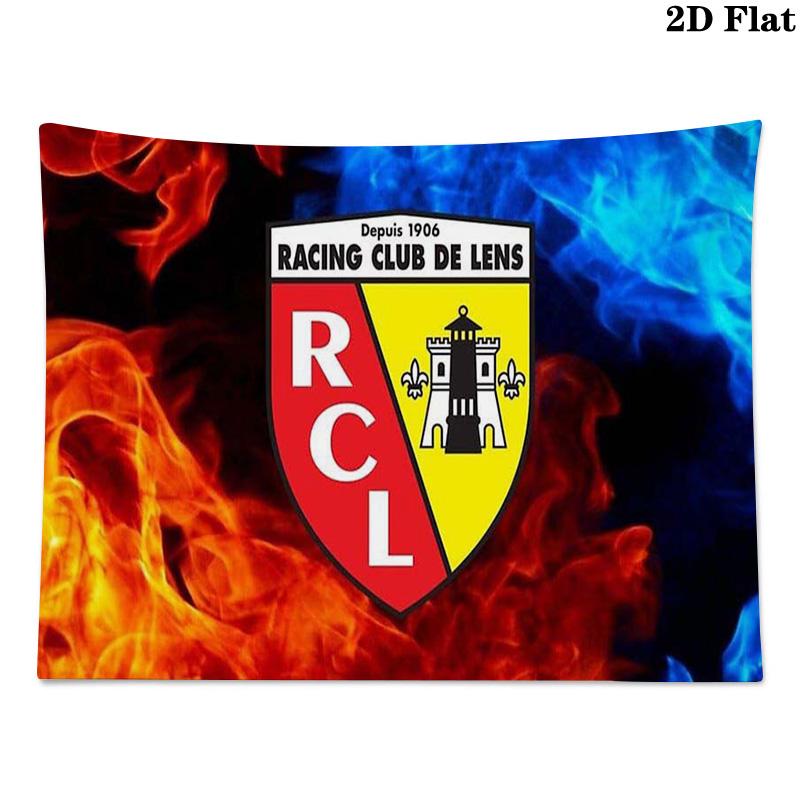 RC Lens Logo Wall Tapestry Aesthetic Wall Hanging Printed Fabric Blanket Decorative Tapestries for Bedroom Living Room Home Decor