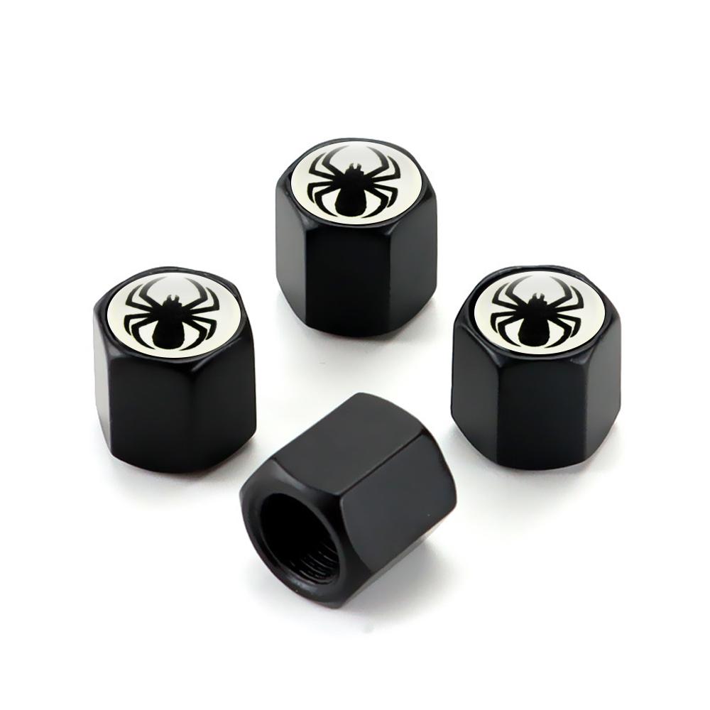 Car Air Valve Stem Caps Car Accessories For Toyota Suzuki Mazda Ford 4PCS Spider Flag Car Wheel Air Cover Dust Proof