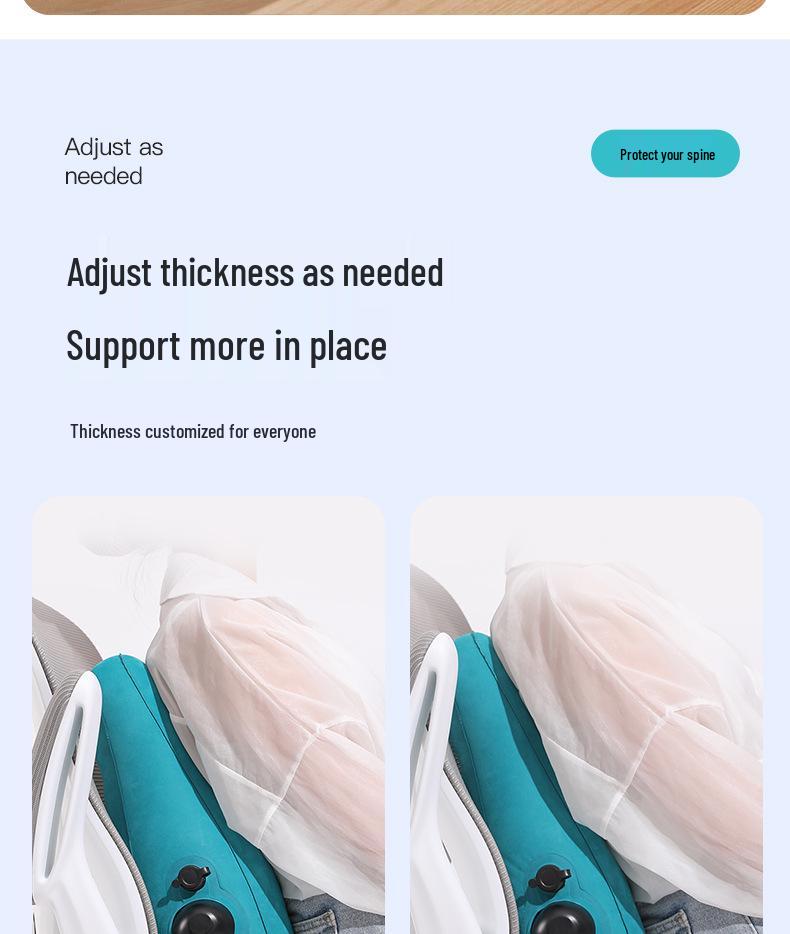 Inflatable Lumbar Pillow & Waist Support for Travel