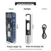 High-Power Rechargeable White Laser Flashlight with Digital Display for Outdoor Use