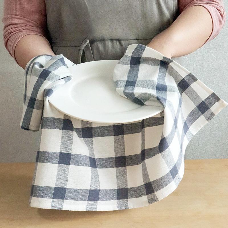 2PCS Home Assorted Flat Kitchen Towels Ultra Absorbent Soft Dish Towels Perfect Dishtowel for Cooking Cleaning, and Drying Hands