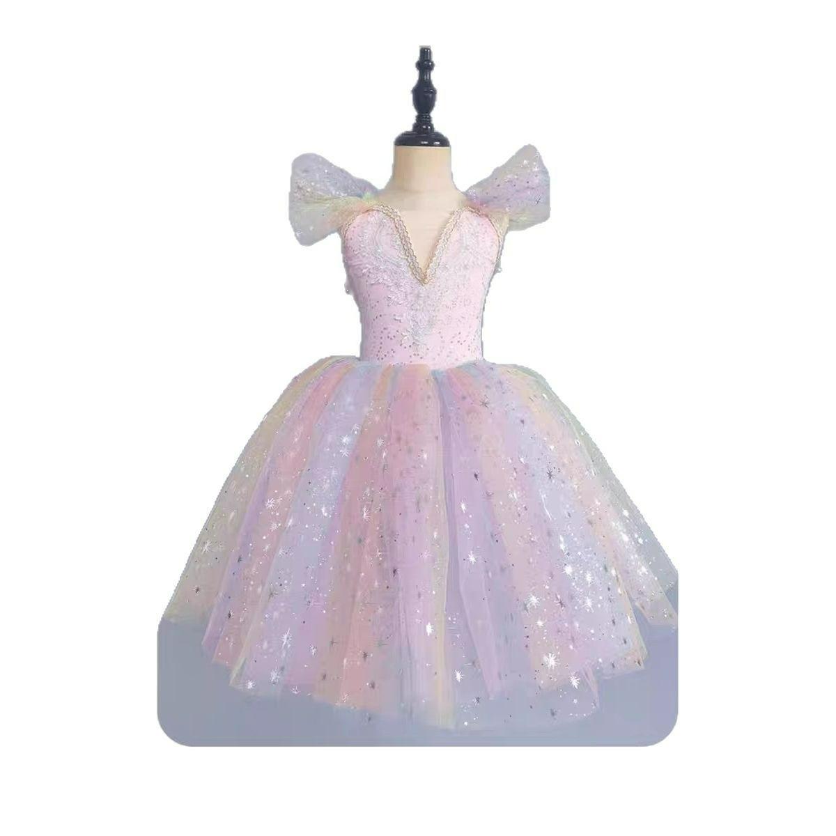 Children Ballet Skirt, Little Swan Dance Skirt, Tutu Gauze Skirt, Tutu Skirt, Girls Ballet Clothes, Practice Clothes, Performance Clothes 160
