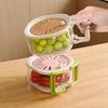 Yousheng Drain Basket Foldable Handle 2-in-1 Wash Drain Design Kitchen Colander Strainer Storage Bowl Fruit Vegetable Washing Bowl