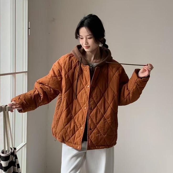 Stylish Quilted Hooded Cotton Jacket - Women's Winter Two-Piece Outerwear