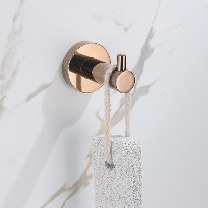 Rose Gold Stainless Steel Wall Towel Rack Toilet Paper Holder Wall Hook Bathroom Accessories