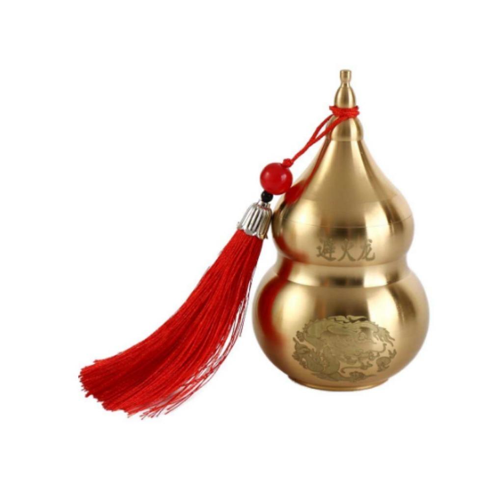 Feng Shui Chinese Brass Wu Lou Gourd, Treasure Statue, Home Decoration, Table Bookshelf Ornaments, Fortune Protection