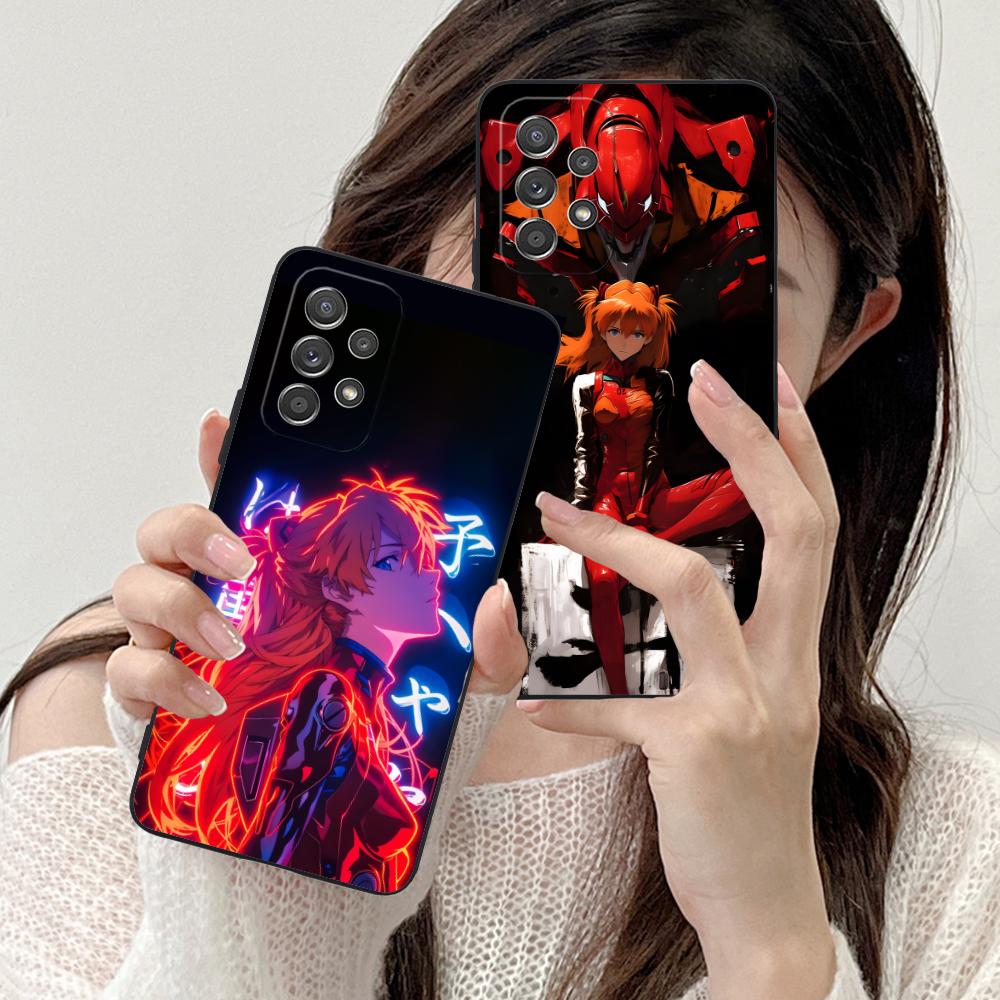 Funda de Teléfono Móvil Anime EV Asuka para Samsung Galaxy A56 55 54 53 52 51 36 35 34 23 16 15 5G Funda Colorida Funda Bonita Lujo